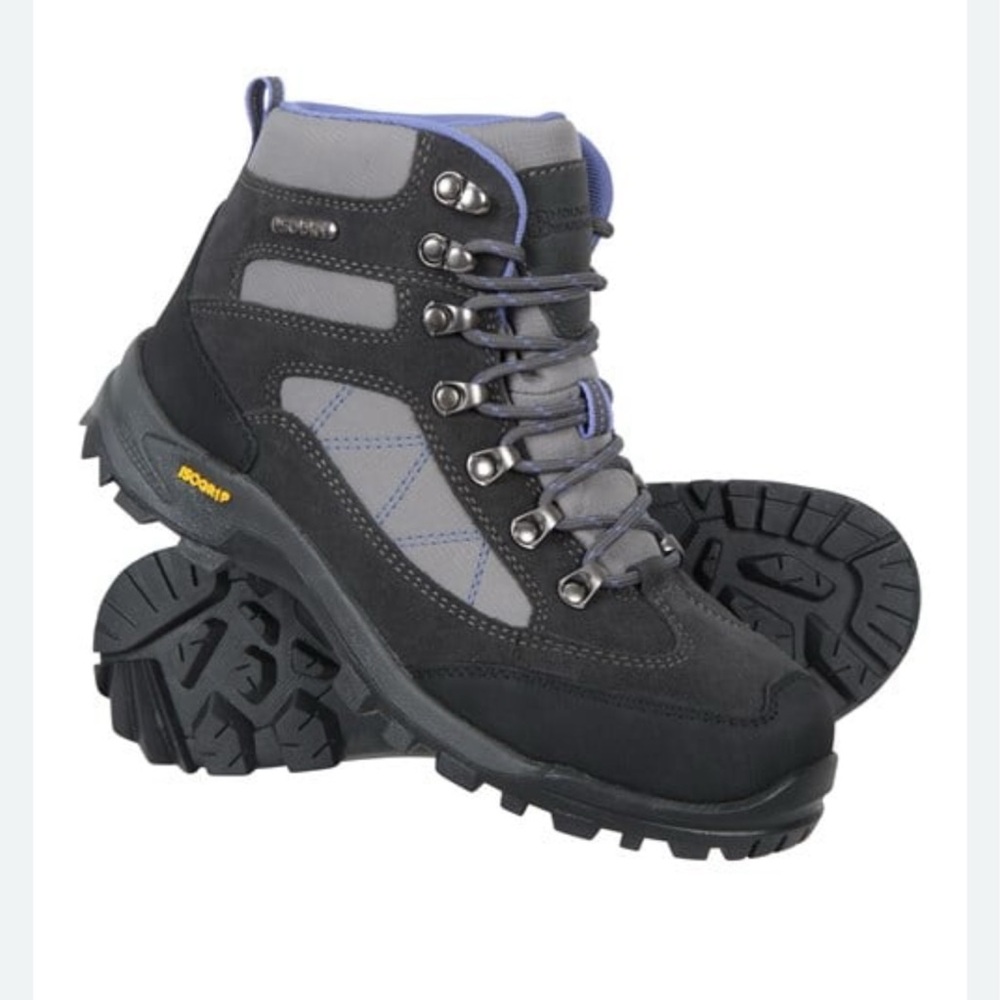 Women's Black and Gray Hiking Boots